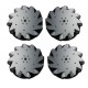 Mecanum Omni Directional Wheel Set (4 Pcs)-254mm Aluminum 